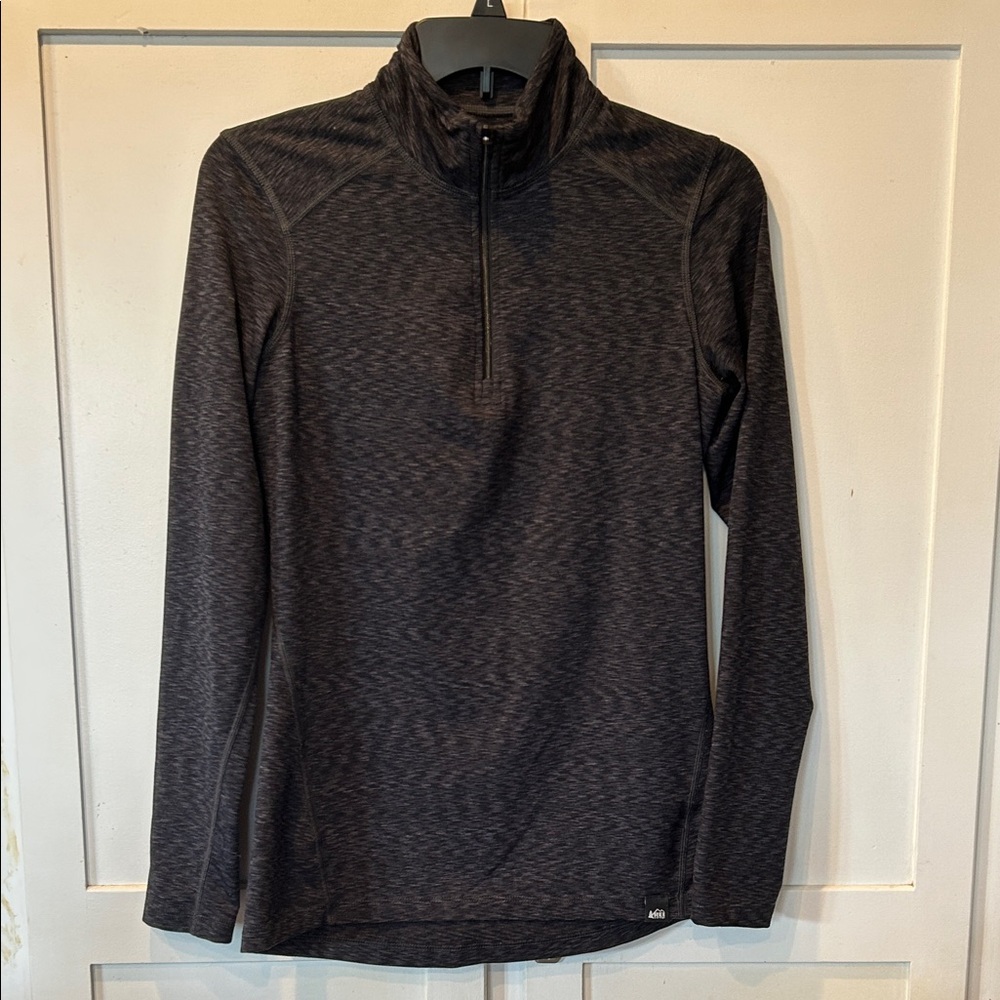 REI Women's Gray Quarter-Zip Pullover